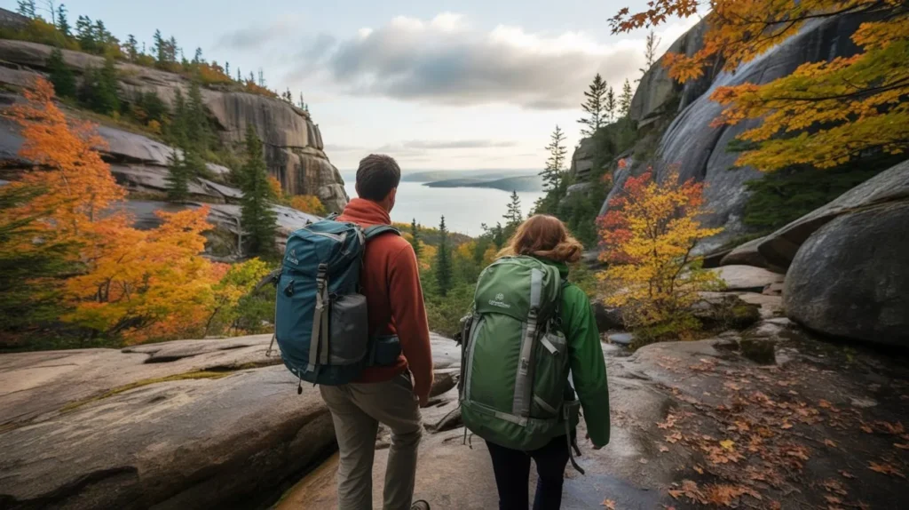 hiking in Acadia N.P.