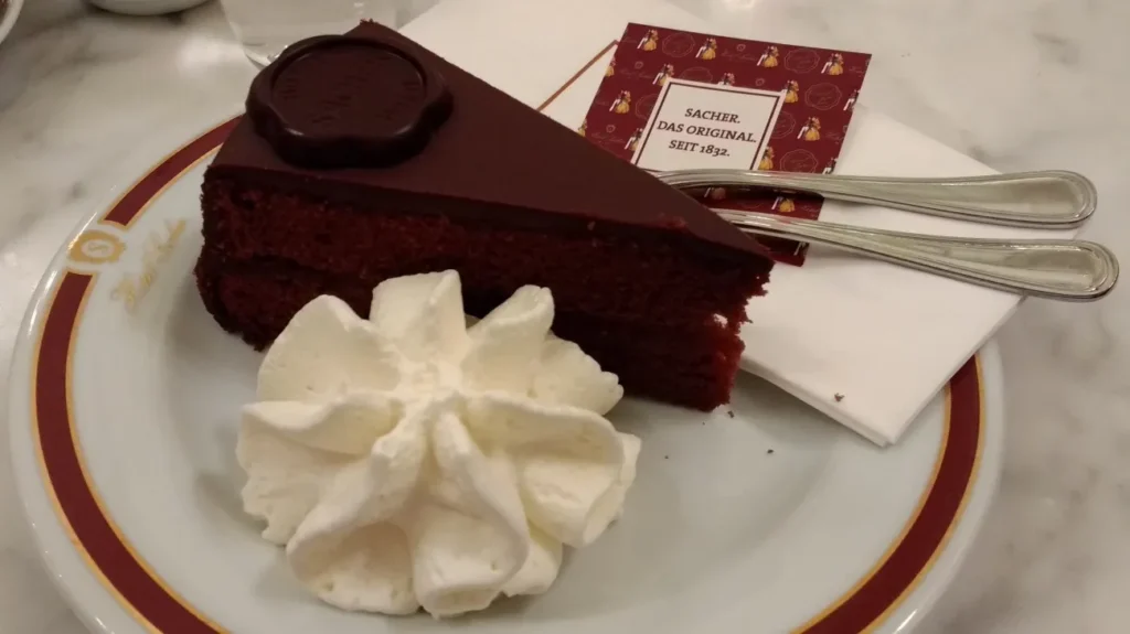 Sacher torte al Cafe Sacher a Vienna
